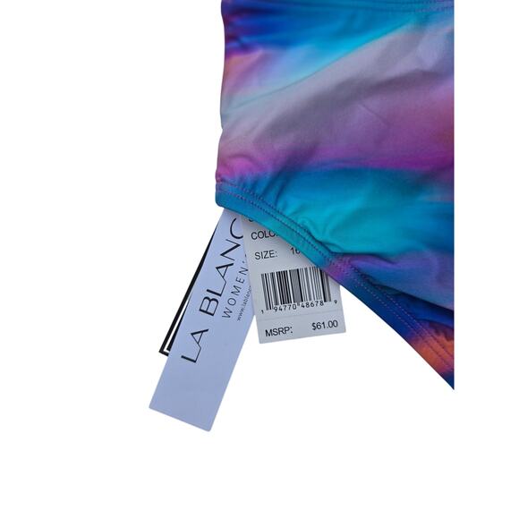 LA BLANCA Women's Sunset Mid-Waist Bikini Bottoms Size 16W NWT - Picture 3 of 4